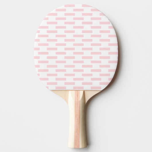 Raquette de Ping Pong rayée rose et blanc (Devant)