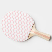 Raquette de Ping Pong rayée rose et blanc (Côté)