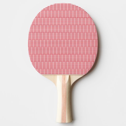 Raquette de ping pong rayée rouge et blanc (Devant)