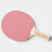 Raquette de ping pong rayée rouge et blanc (Côté)