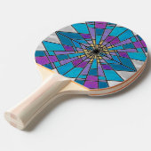 Raquette De Ping Pong Rayon en verre de teint bleu et violet (Devant Angle)