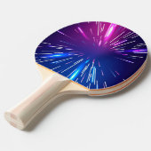 Raquette De Ping Pong Rayons lumineux vifs bleu rose (Devant Angle)