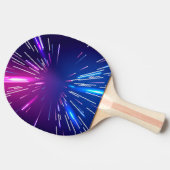 Raquette De Ping Pong Rayons lumineux vifs bleu rose (Côté)