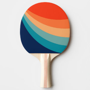 Raquette De Ping Pong Rayons solaires rétro colorés