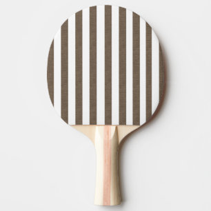 Raquette de Ping Pong Rayure Marron et Blanc