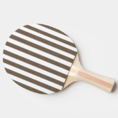 Raquette de Ping Pong Rayure Marron et Blanc (Côté)
