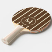Raquette De Ping Pong Rayure Monogram Brun Forêt Profond Couleur (Devant Angle)