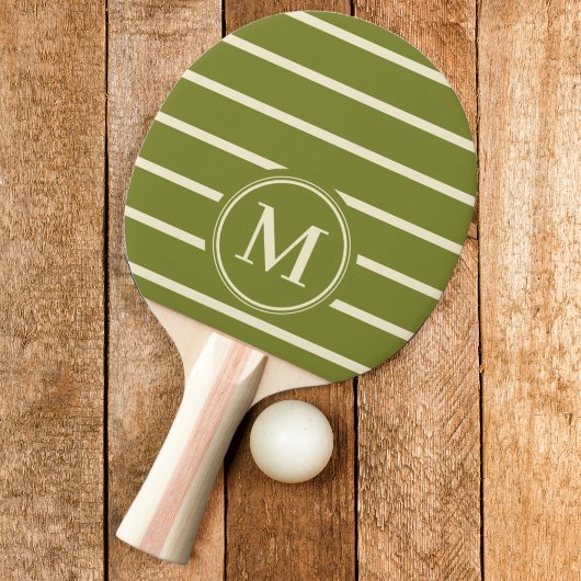 Raquette De Ping Pong Rayure Monogram Vert Saule