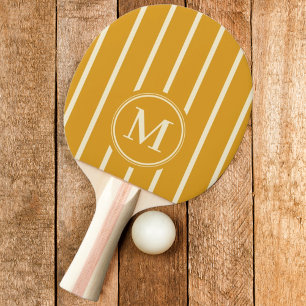 Raquette De Ping Pong Rayure Monogramme Couleur Bouton d'Or Brûlé