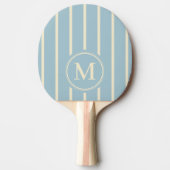 Raquette De Ping Pong Rayure Monogramme Couleur Ciel Clair (Devant)