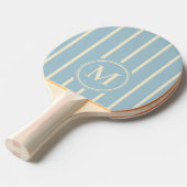 Raquette De Ping Pong Rayure Monogramme Couleur Ciel Clair (Devant Angle)