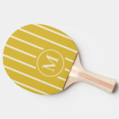Raquette De Ping Pong Rayure Monogramme Couleur Citron Brûlé (Côté)