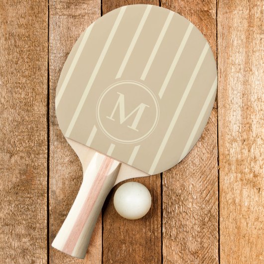 Raquette De Ping Pong Rayure Monogramme Couleur Dune de Sable