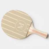 Raquette De Ping Pong Rayure Monogramme Couleur Dune de Sable (Côté)