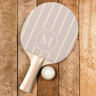 Raquette De Ping Pong Rayure Monogramme Couleur Lavender Kiss