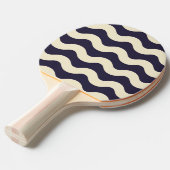 Raquette De Ping Pong Rayure ondulée couleur océan de minuit (Devant Angle)
