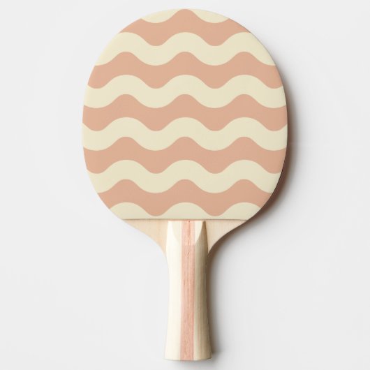 Raquette De Ping Pong Rayure ondulée couleur pêche douce (Devant)