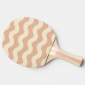 Raquette De Ping Pong Rayure ondulée couleur pêche douce (Côté)