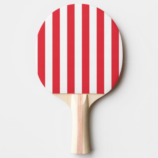 Raquette de Ping Pong Rayure Rouge & Blanche (Devant)