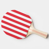 Raquette de Ping Pong Rayure Rouge & Blanche (Côté)