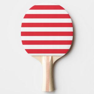 Raquette de Ping Pong Rayure Rouge & Blanche