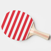 Raquette de Ping Pong Rayure Rouge & Blanche (Côté)