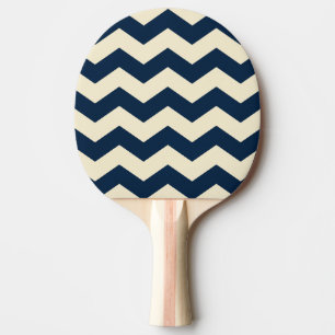 Raquette De Ping Pong Rayure Zigzag Bleu Profond Marin