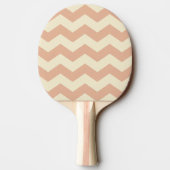 Raquette De Ping Pong Rayure Zigzag Couleur Pêche Douce (Dos)