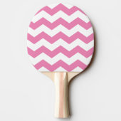 Raquette De Ping Pong Rayure Zigzag Couleur Rose Classique (Dos)