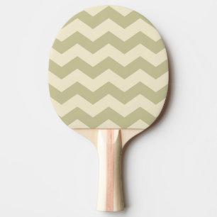 Raquette De Ping Pong Rayure Zigzag Poussière Couleur Sauge