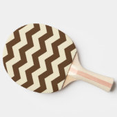 Raquette De Ping Pong Rayure Zigzag Vert Forêt Profonde (Côté)