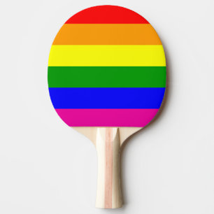 Raquette De Ping Pong Rayures arc-en-ciel