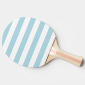 Raquette De Ping Pong Rayures Bleu Clair et Blanc (Côté)