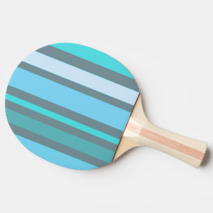 Raquette De Ping Pong Rayures bleues et vertes