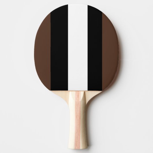 Raquette De Ping Pong rayures Brown, noir et blanc (Devant)