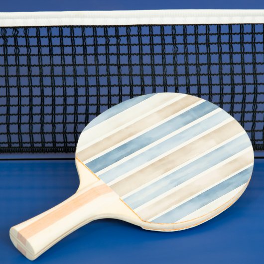 Raquette De Ping Pong Rayures Crème Bleu de Plage (Insitu)