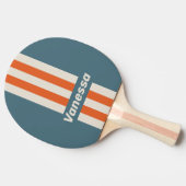 Raquette De Ping Pong Rayures fines rétro Surfside avec nom (Côté)