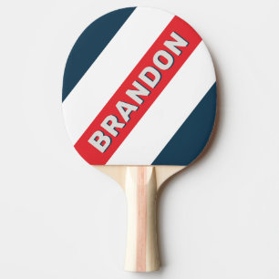 Raquette De Ping Pong Rayures grasses Warbird avec nom