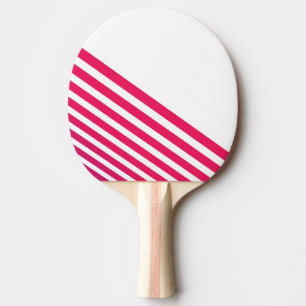 Raquette De Ping Pong Rayures linéaires rouges rosâtres modernes et