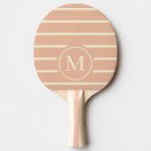 Raquette De Ping Pong Rayures Monogram couleur pêche douce (Devant)