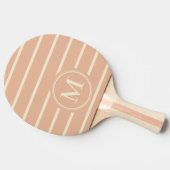 Raquette De Ping Pong Rayures Monogram couleur pêche douce (Côté)