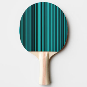Raquette De Ping Pong Rayures noires et sarcelle