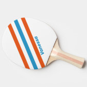 Raquette De Ping Pong Rayures Nostalgiques d'Été avec Nom (Côté)