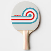 Raquette De Ping Pong Rayures ondulées Thunderbird avec nom (Dos)