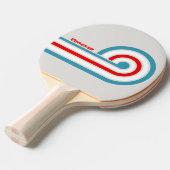 Raquette De Ping Pong Rayures ondulées Thunderbird avec nom (Devant Angle)