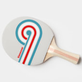 Raquette De Ping Pong Rayures ondulées Thunderbird avec nom (Côté)