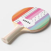 Raquette De Ping Pong Rayures Pop Whimsical (Devant Angle)