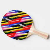 Raquette De Ping Pong Rayures Rétro Électriques (Côté)