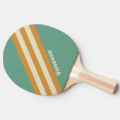Raquette De Ping Pong Rayures Rétro Mousse avec Nom (Côté)
