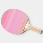 Raquette De Ping Pong Rayures rose pâle personnalisées (Côté)